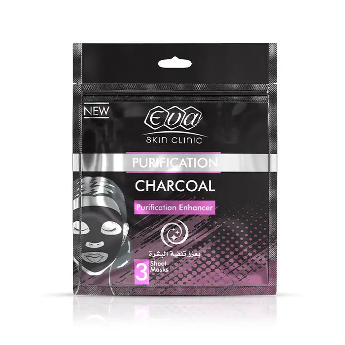 [6223001385530] Eva Skin Clinic Charcoal Sheet Mask ( 3 Sheet Masks )